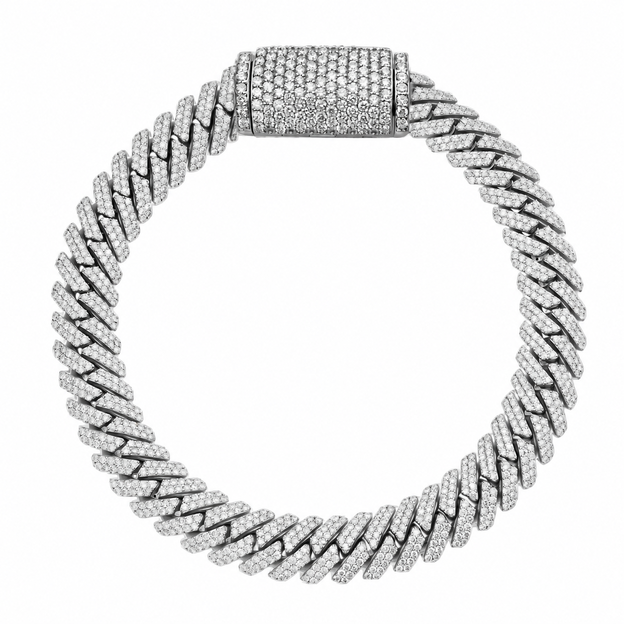 Diamond chain on a white background